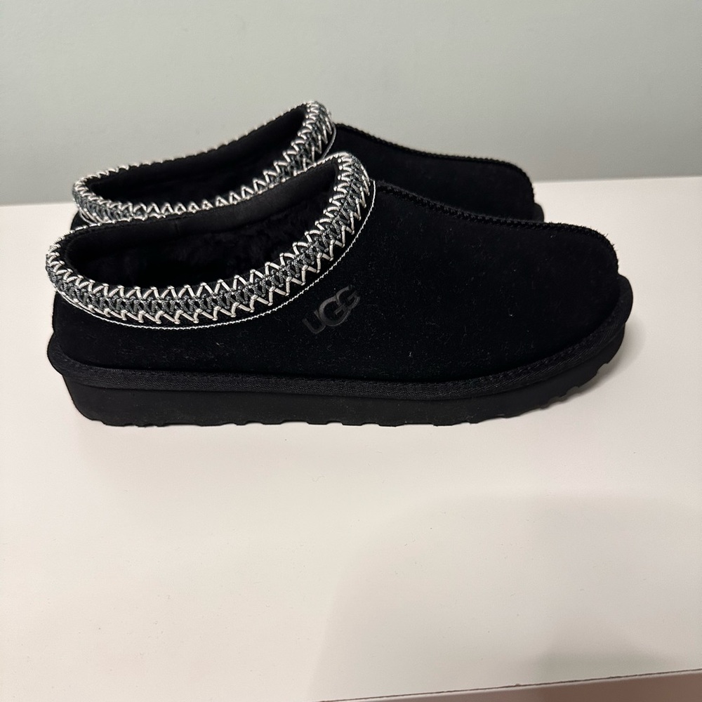 UGG Black Tasman’s Suede Slip-On Shoes